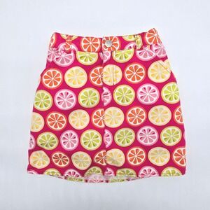 Gymboree 2009 "Citrus Cooler" Kids Skort Size 8 Pink Citrus Fruit Print